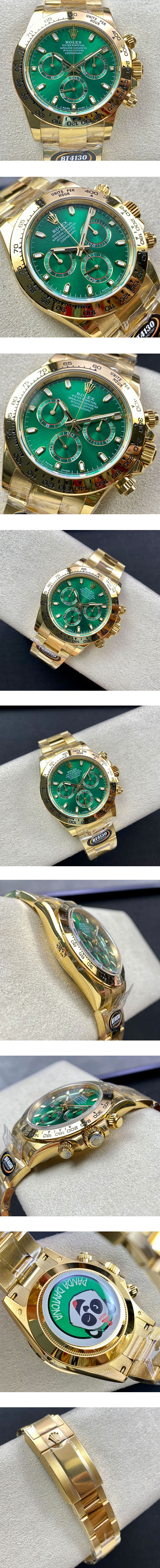 操作性に優れる スーパーコピーN級品 コスモグラフデイトナシリーズM116508-0013 [BT工場] 4130ムーブ 自動巻き グリーン文字盤